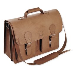 TimeTEX Bchertasche Probata mittel, cognac, Sattelleder