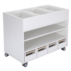 Universalwagen fr Bastelmaterial & Bcher, Buche sand, HxBxT 80x102x55 cm
