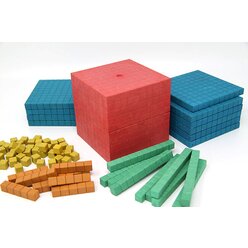 Dienes Grundsortiment in 5 Farben aus RE-Wood, Set I, 141 Teile im Karton
