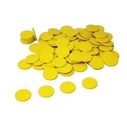 Spielchips gelb, 100 Stck aus RE-Plastic