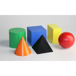 Geometrische Krper, 10/10 cm aus RE-Plastic