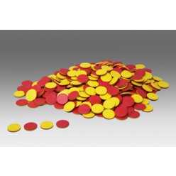 Wendeplttchen rot/gelb aus RE-Plastic, 400 Stck, Durchmesser 25mm