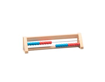 Abakus student`s abacus 100`er Rechenrahmen blau-rot ReWood® 