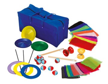 Jonglierset Für Kinder - 2 Teller Mit Stäben, Zirkus-Spaß