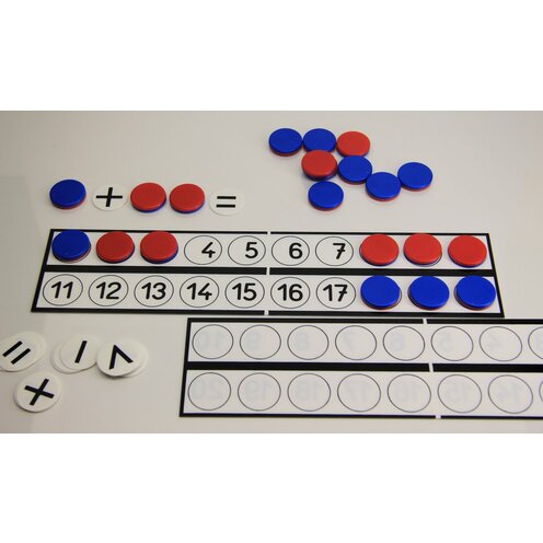 100 Wendeplättchen Rot/Blau - Mathe Zählchips Für Kinder Mit Aufbewahrungsbox