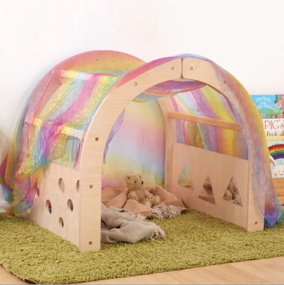 Spielbogen und Kuschelhöhle, Indoor, aus Holz