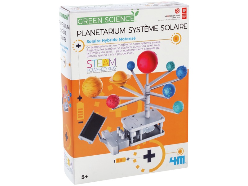 Planetarium Sonnensystem mit Motor, Bausatz mit 47 Teilen, ab 5 Jahren