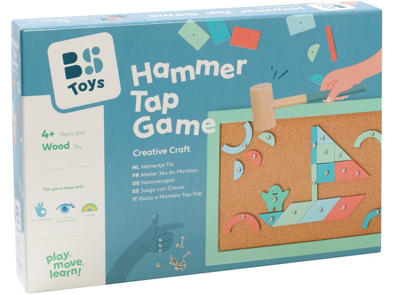 Hammerspiel mit Korkbrett, 33 Formen und 33 Nägeln, ab 4 Jahren
