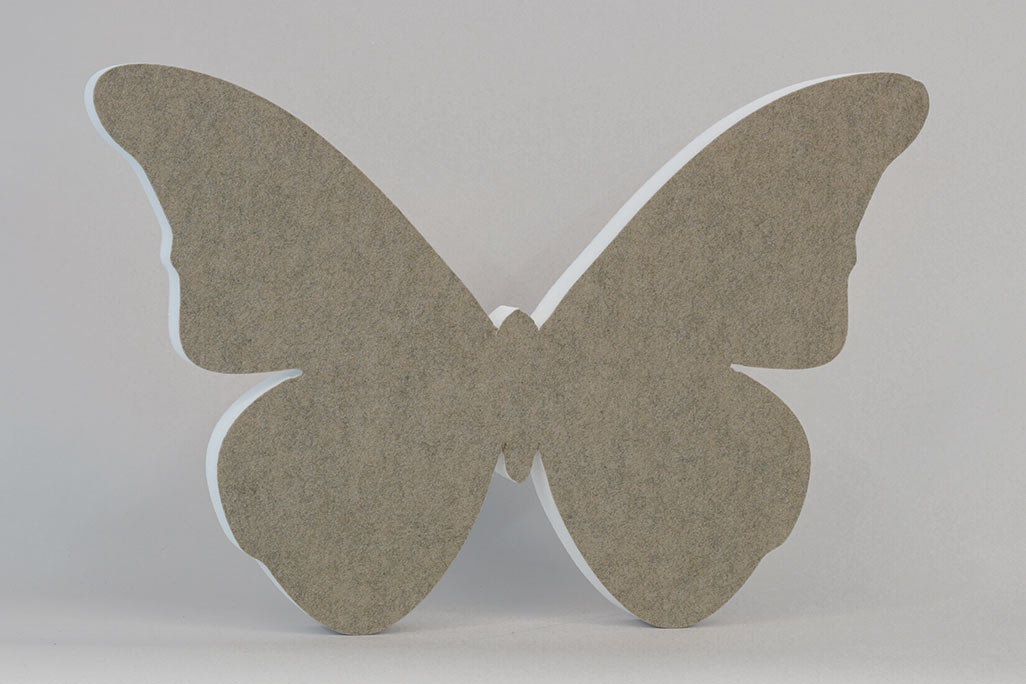 Akustik-Wandabsorber, Schmetterling, Beige, dekorativ, soni ELEMENT