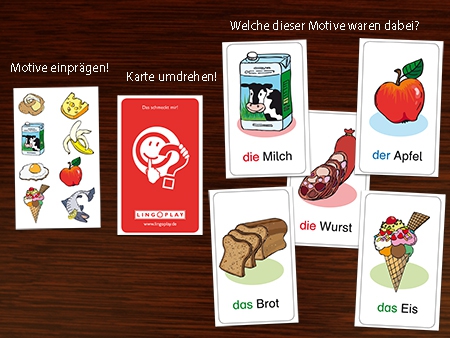 Grundwortschatz DaZ - Das schmeckt mir!, Kartenspiel, ab 5 Jahre