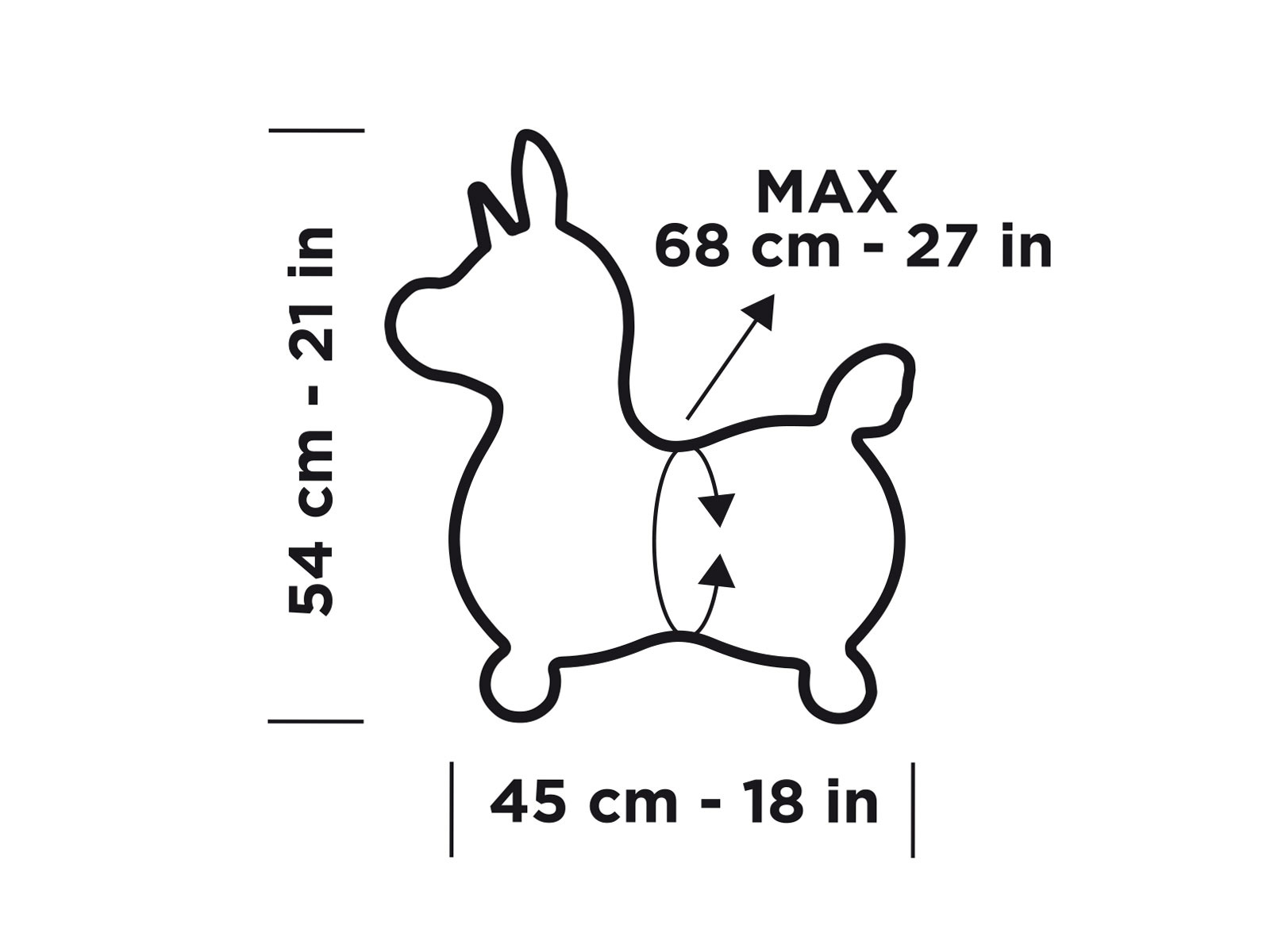 Hüpftier Gymnic Rody Magical Unicorn, light pink