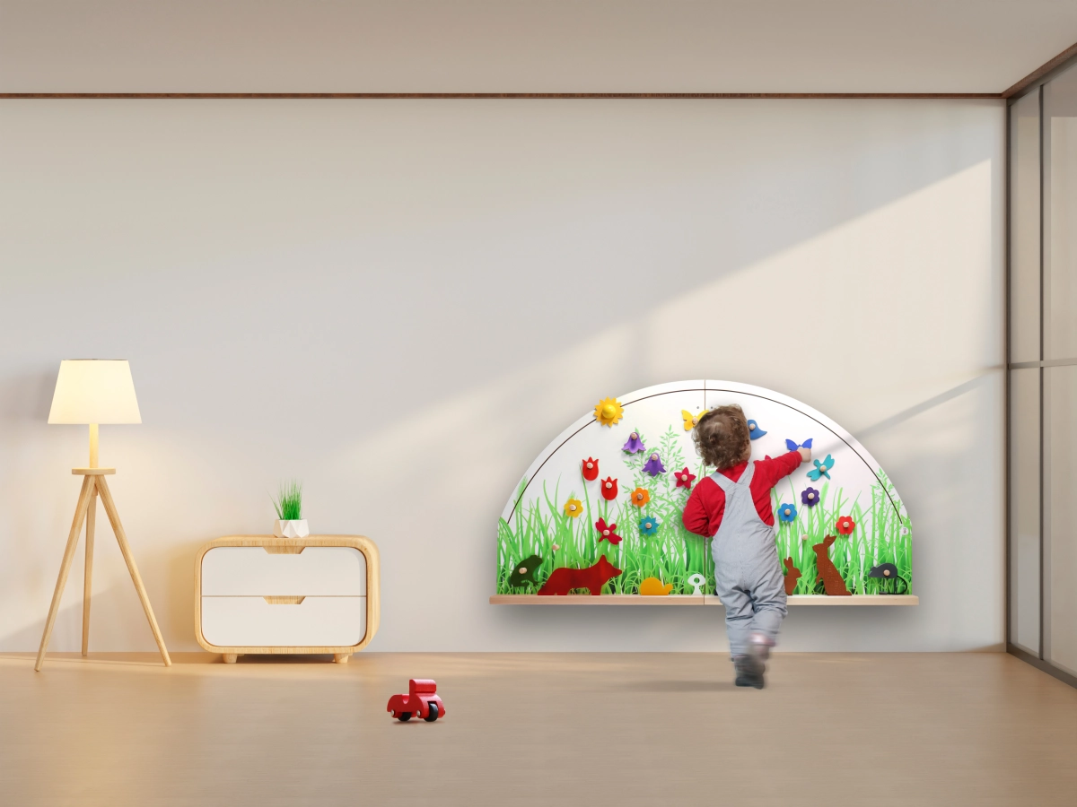 Wandspiel Krabbelwiese - 3-teilig, aus MDF, ab 24 Monaten