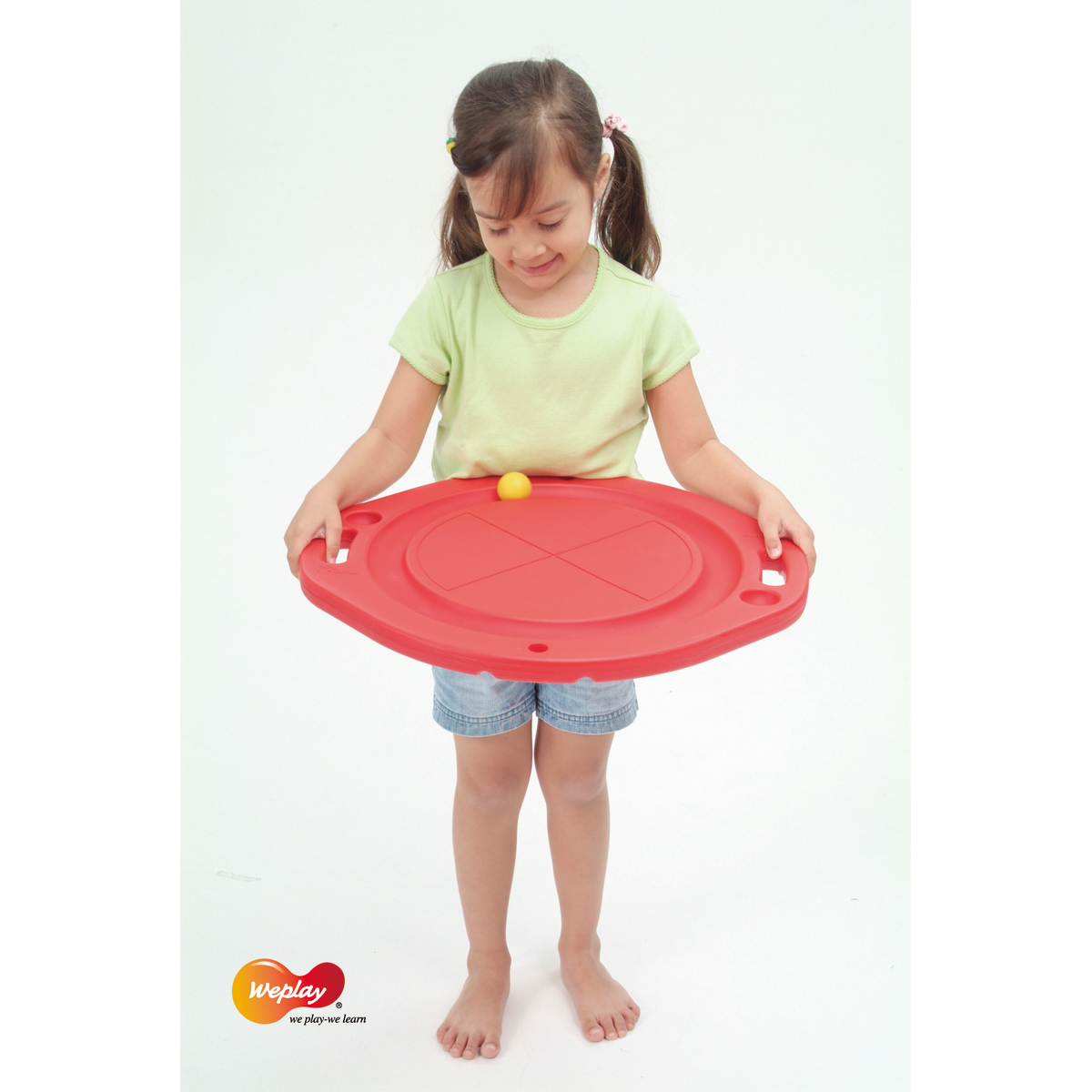 Balancier Brett, Ballbahn mit 2 Bällen, Ø 48 cm, Gleichgewichtstraining, ab 3 Jahre