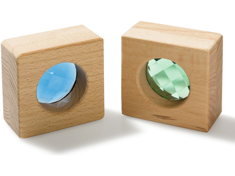 Holzbausteine Kaleidoskop mit Tasche, 20 Stück, ab 10 Monaten