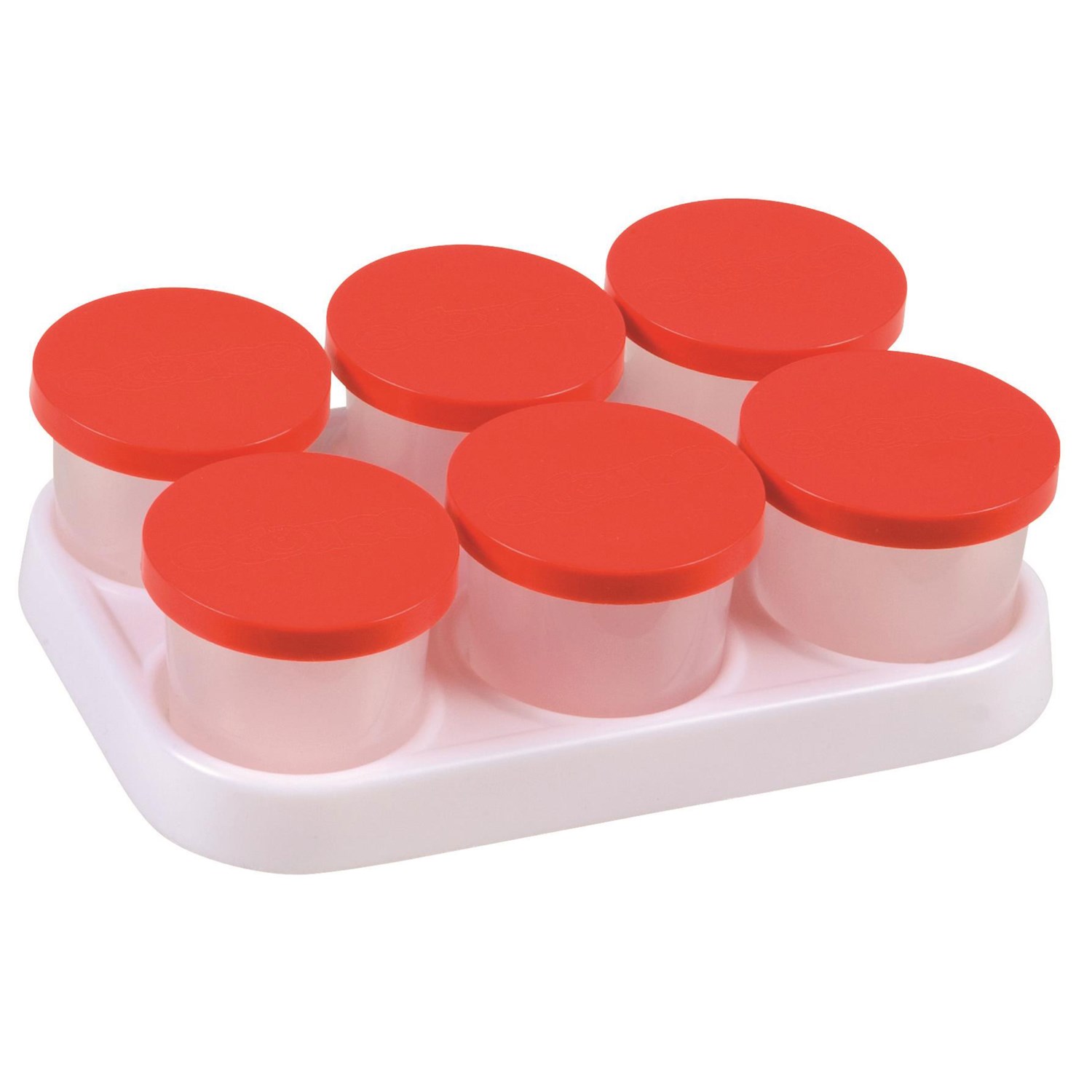 Kunststoffhalter mit 6 Farbtöpfen 125 ml