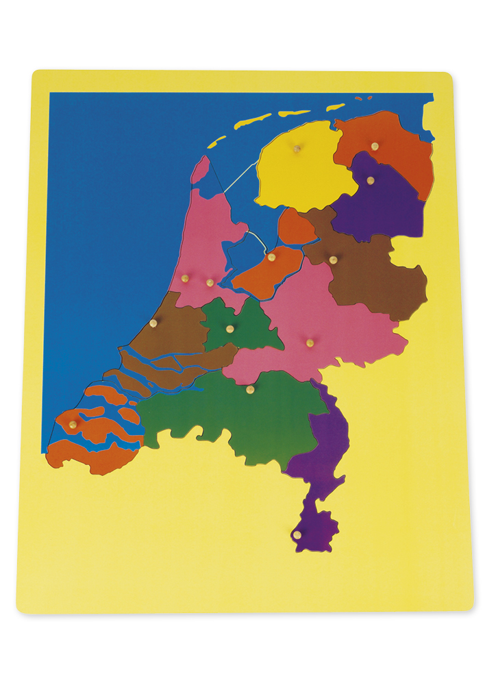 Montessori Puzzlekarte Niederlande, 12 Provinzen