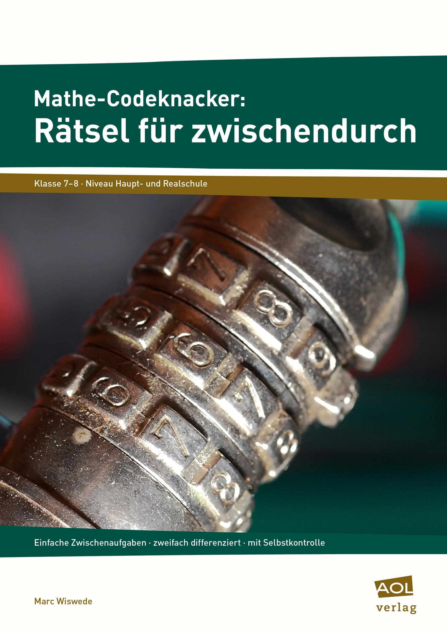Mathe-Codeknacker: Rätsel für zwischendurch 7/8, Arbeitsheft