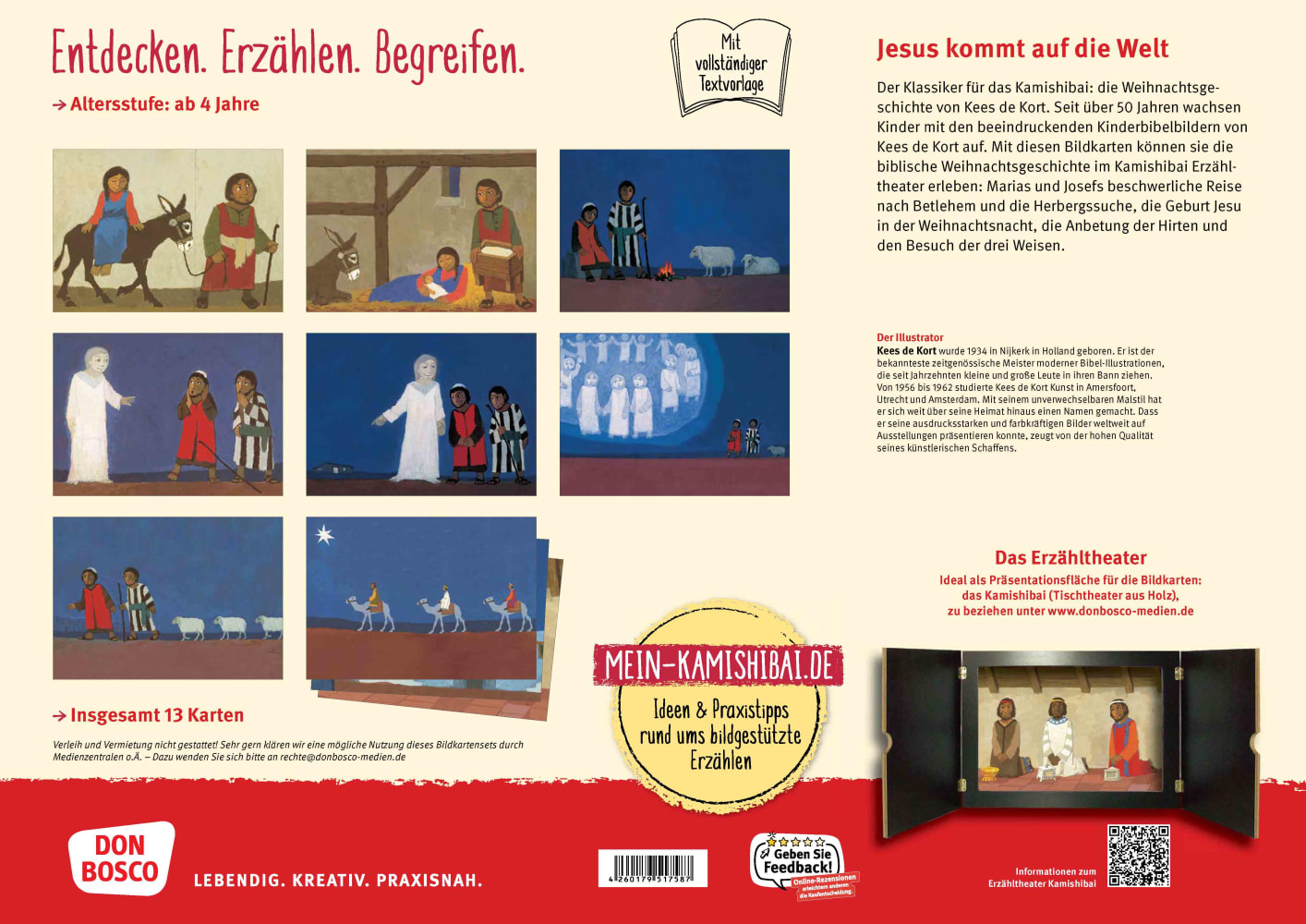 Kamishibai Bildkartenset - Jesus ist geboren, ab 4 Jahre