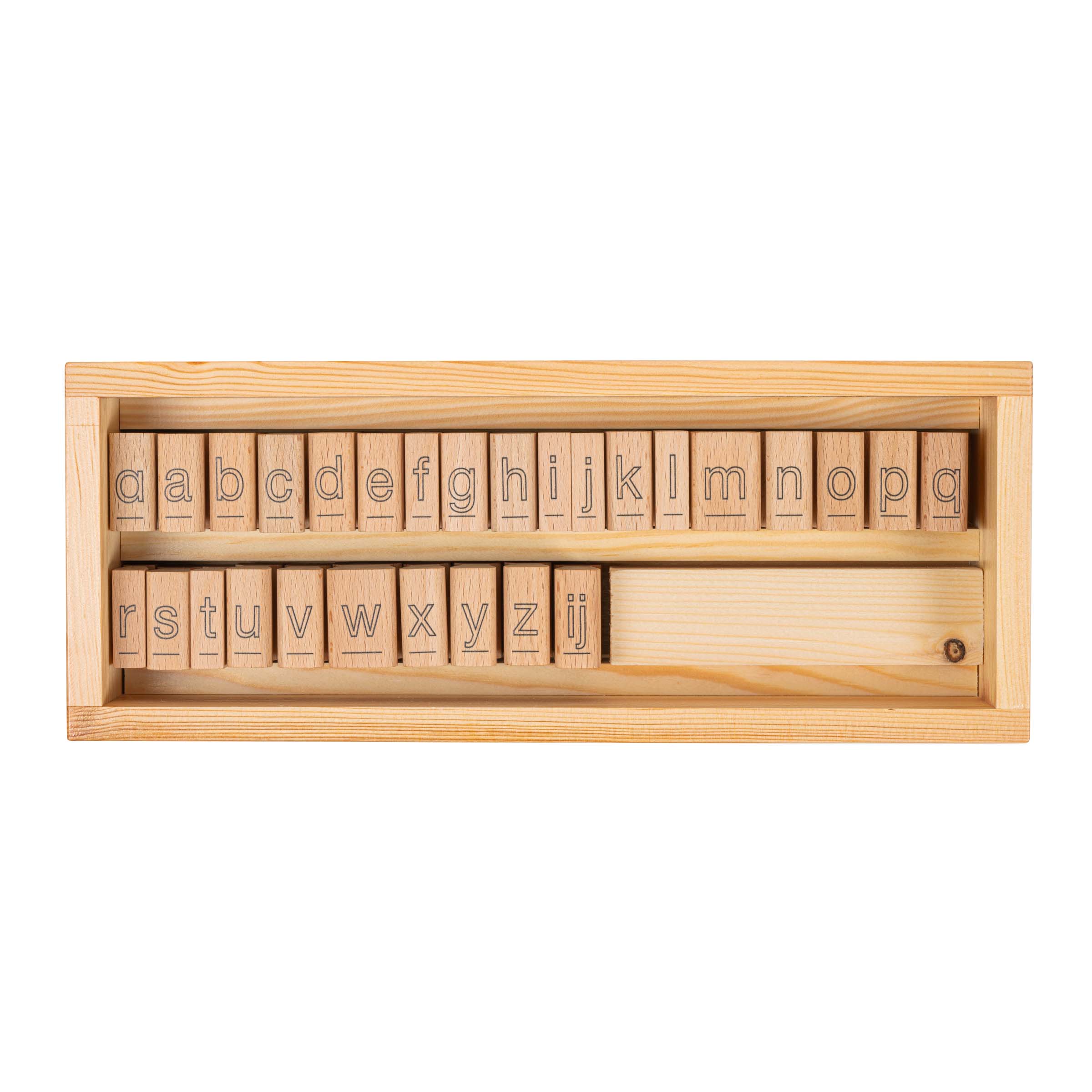 Buchstabenstempel offen – Umriss-Stempelset zum Nachspuren