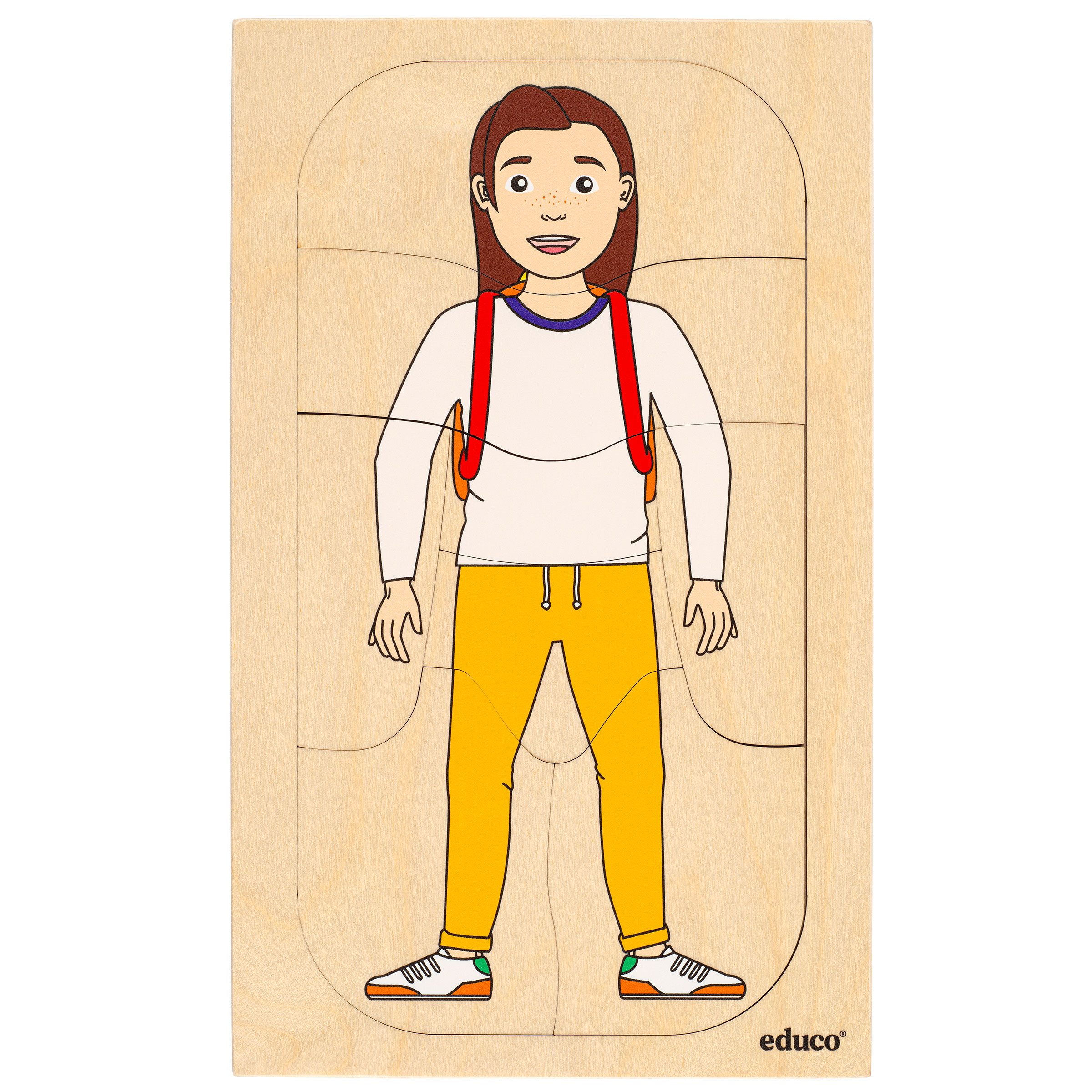 Ankleidepuzzle Junge – Schichtenpuzzle aus Holz, 24 Teile
