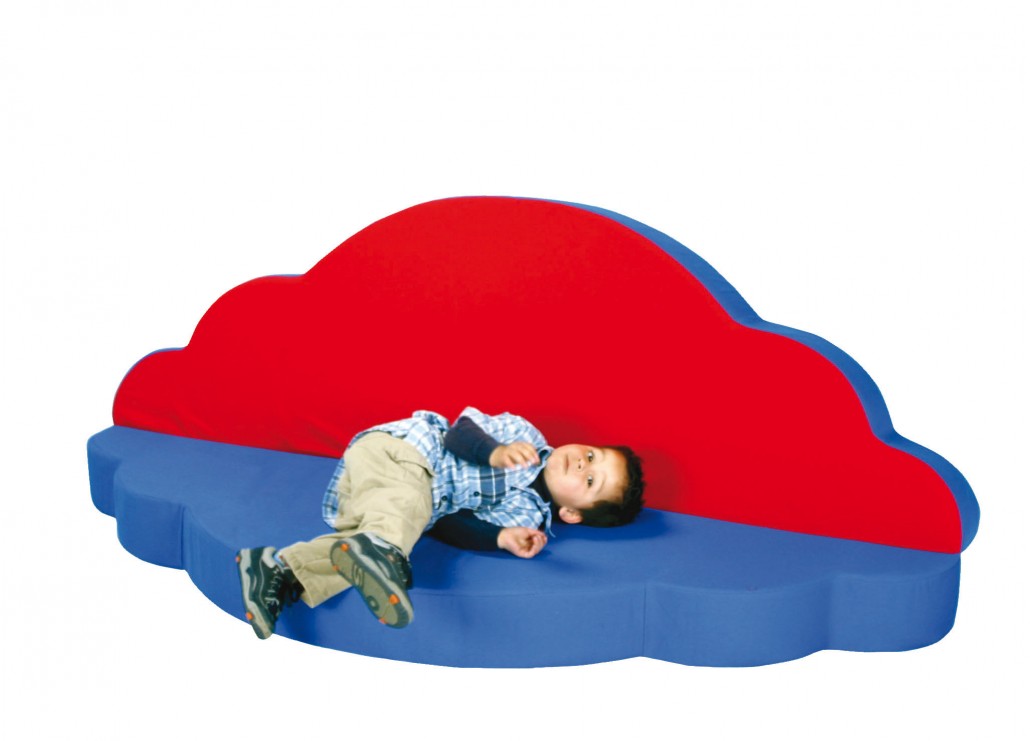 Klapp-Polster WOLKE rot/blau