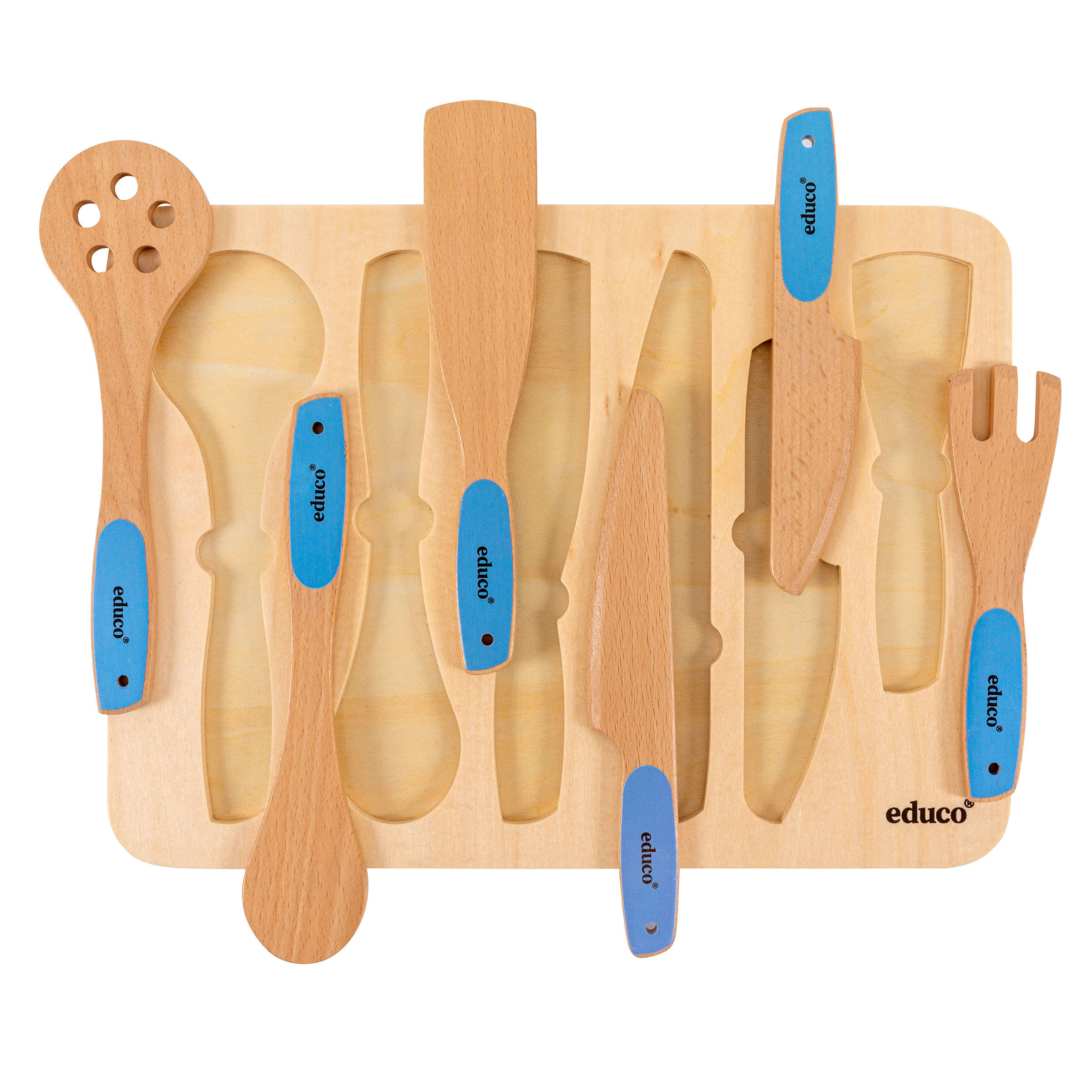 Küchenutensilien-Set aus Holz, 7-teilig, ab 3 Jahre
