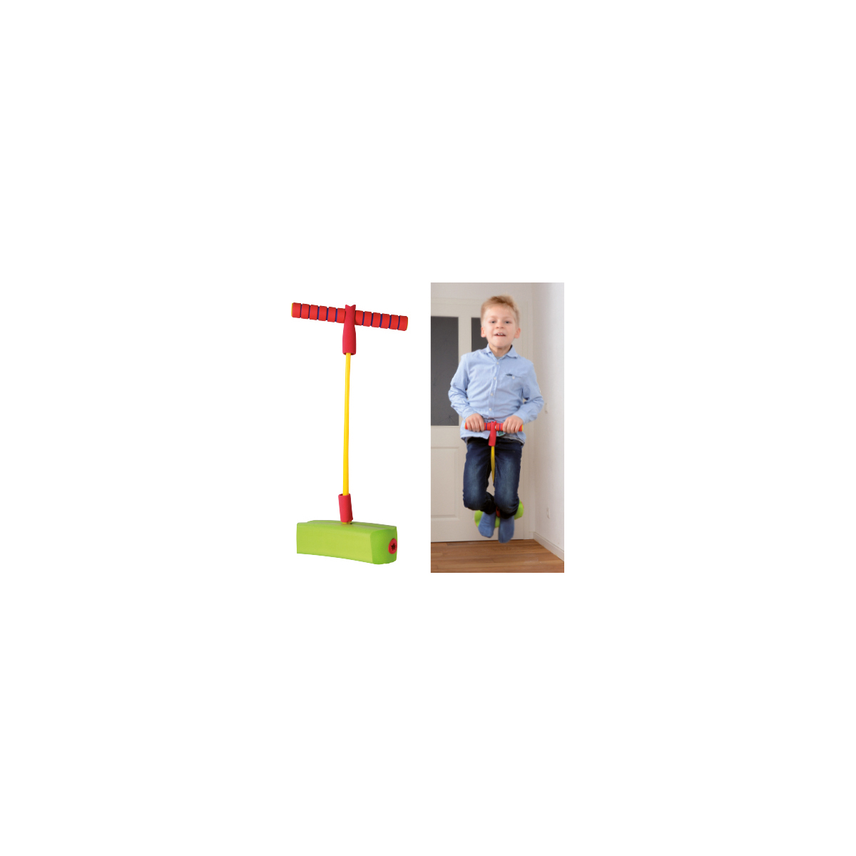 Pogo Jumper, 25 x 55 x 11 cm, bis 30 kg, quietschende Hupe