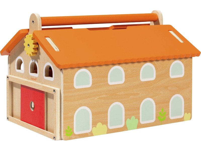 Bauernhof-Spielset aus Holz mit Traktor und 10 Tieren, ab 2 Jahren