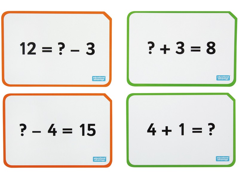 Rechenbausteine mit Vorlagenkarten, 128 Bausteine und 20 Karten, ab 3 Jahren