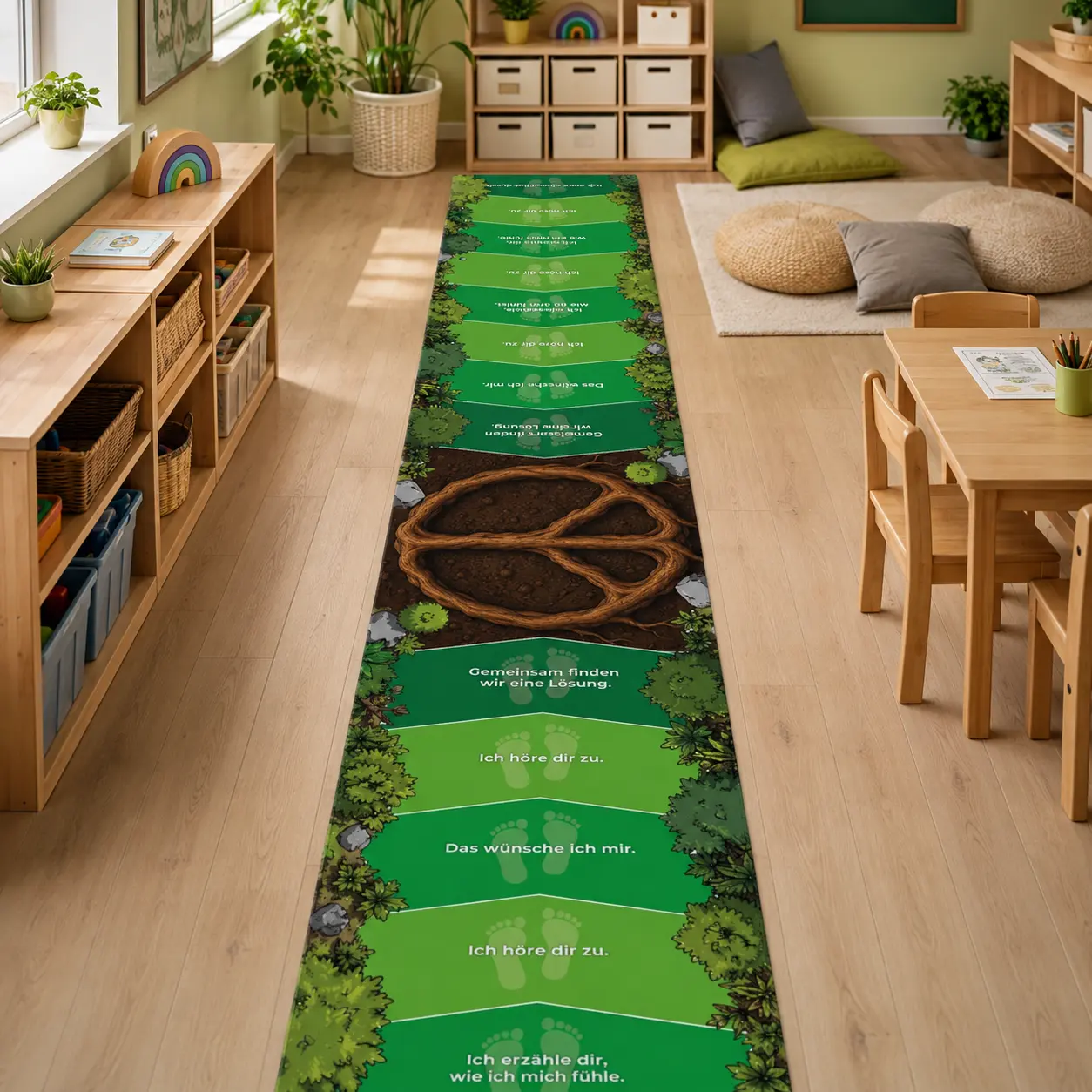 Streitschlichtungs-Teppich, Friedensbrücke zur Konfliktlösung, Wald, 50 x 330 cm