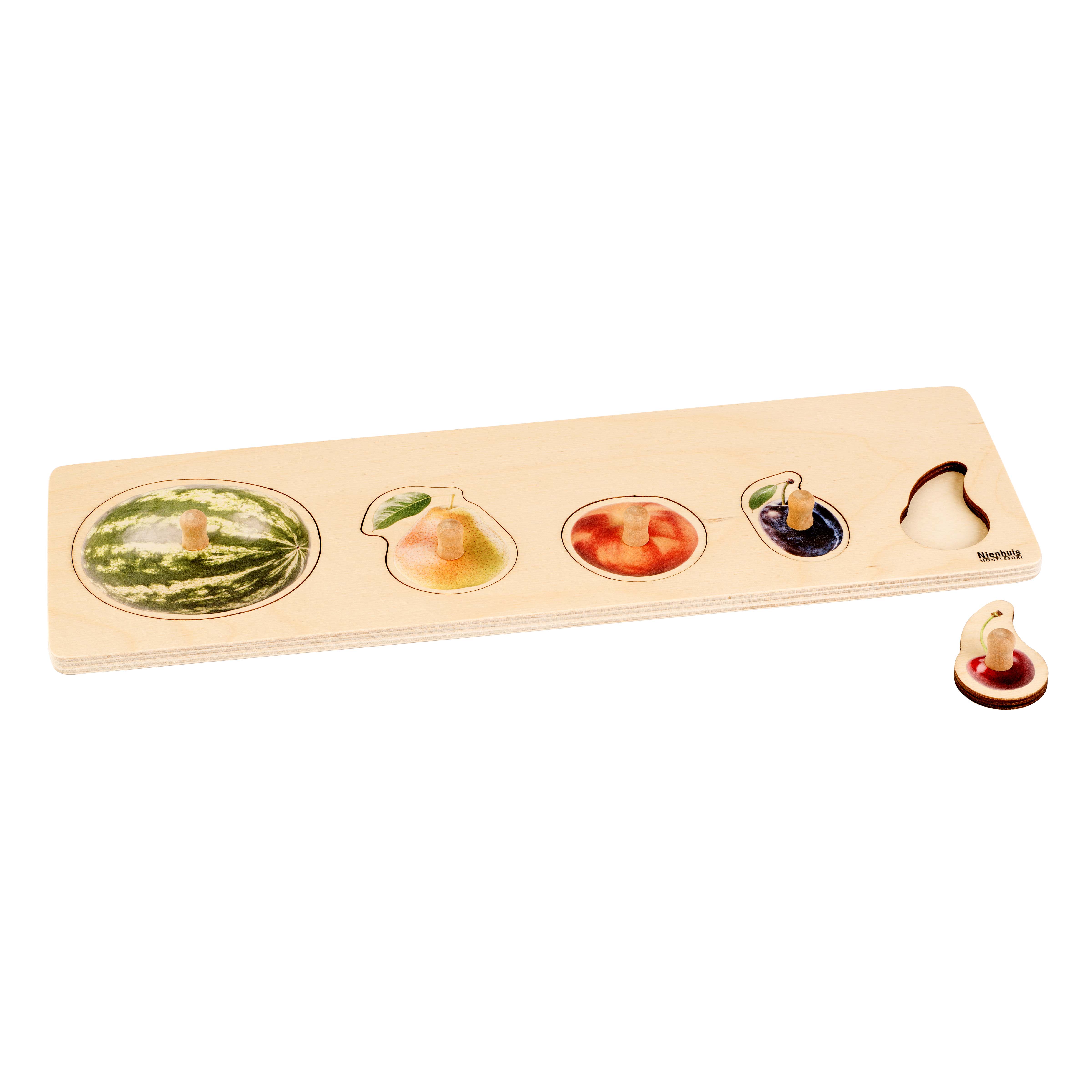 Kleinkind-Puzzle: 5 Typen Obst - Montessori Bewegung