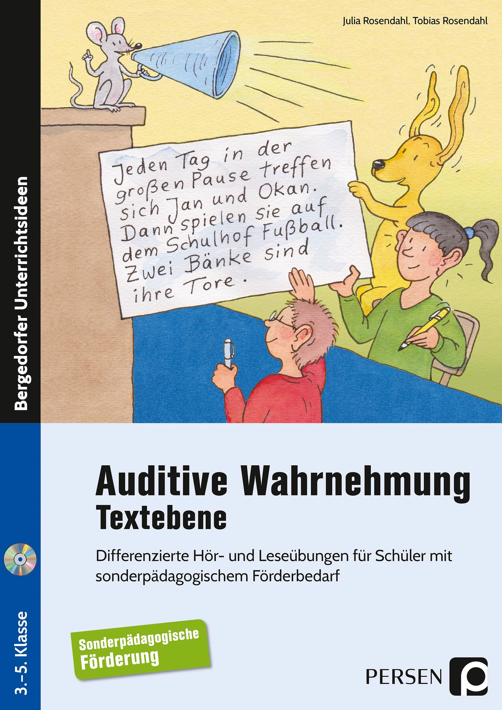 Auditive Wahrnehmung - Textebene, Buch inkl. Audio-CD, 3. bis 5. Klasse