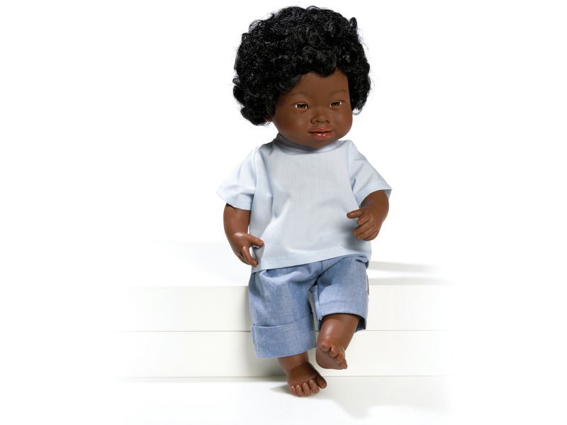 Inklusive Puppe Robin mit Downsyndrom und Kleidung, 38 cm, ab 1 Jahr