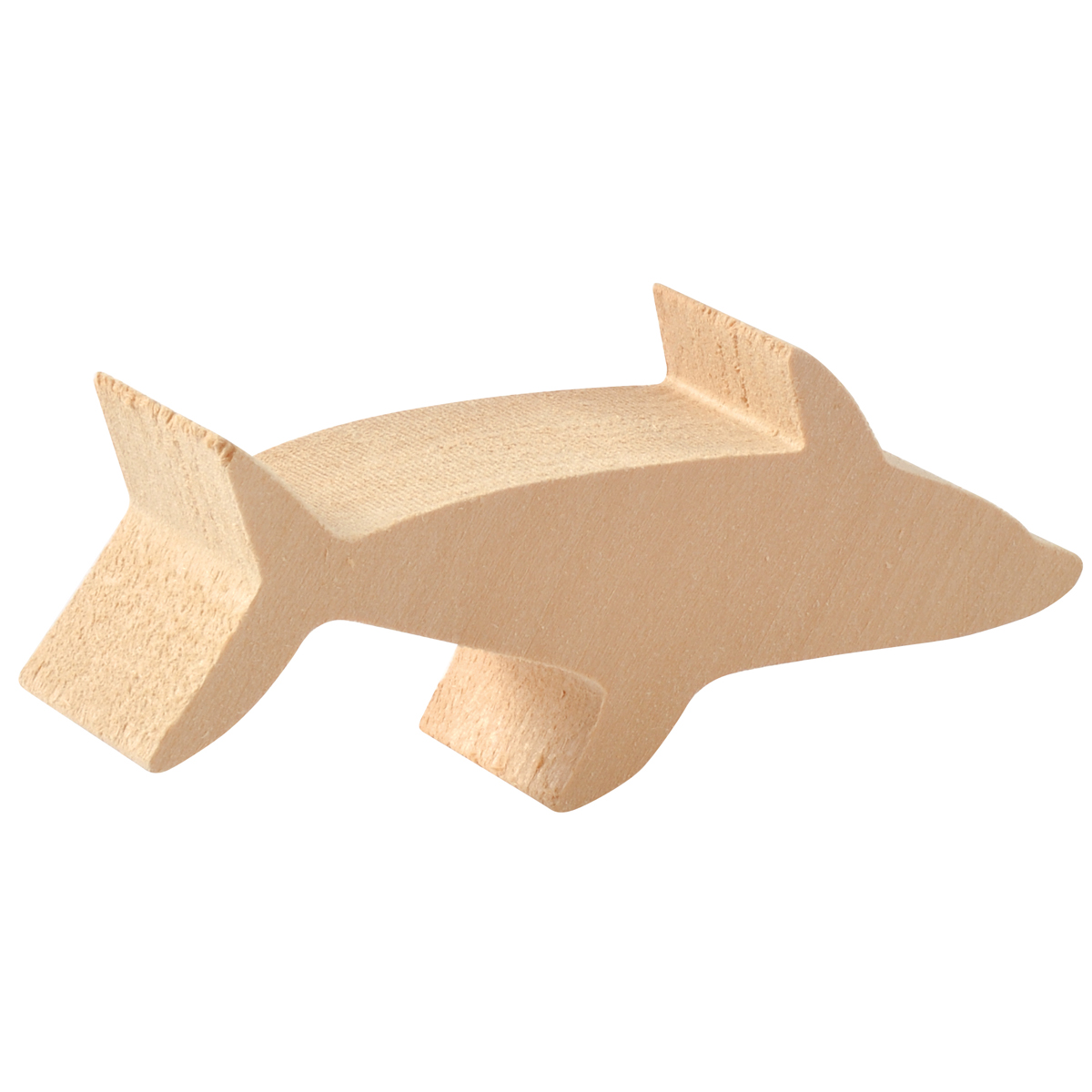 Schnitzholz Meerestiere 3er Set, Lindenholz Rohlinge, Delfin 10 x 3,5 x 2,3 cm