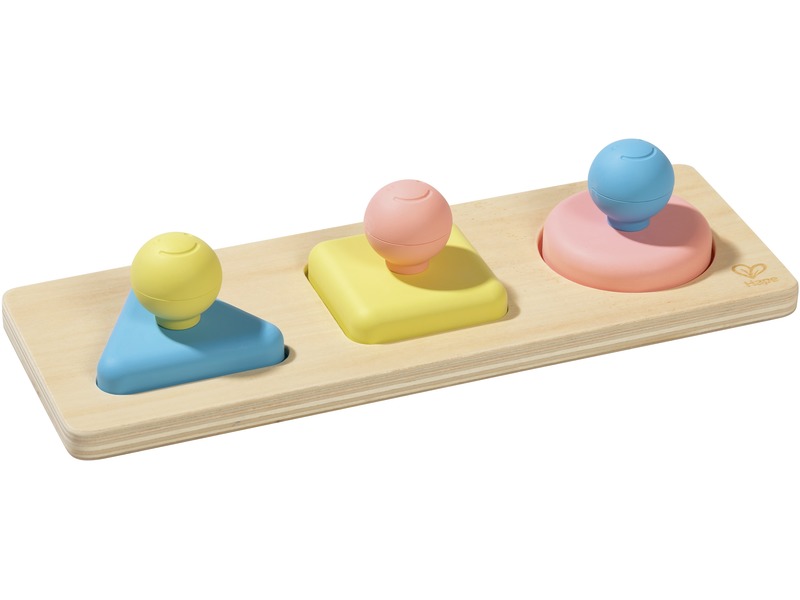 Formensteckspiel mit Spiegeln aus Holz, pastell, ab 10 Monaten