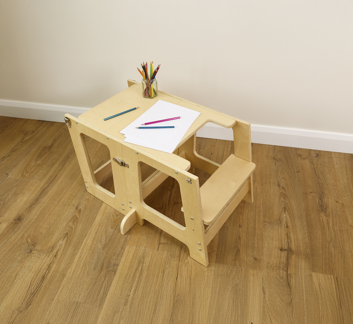 Lernturm First Tools 3-in-1 aus Birkensperrholz, natur