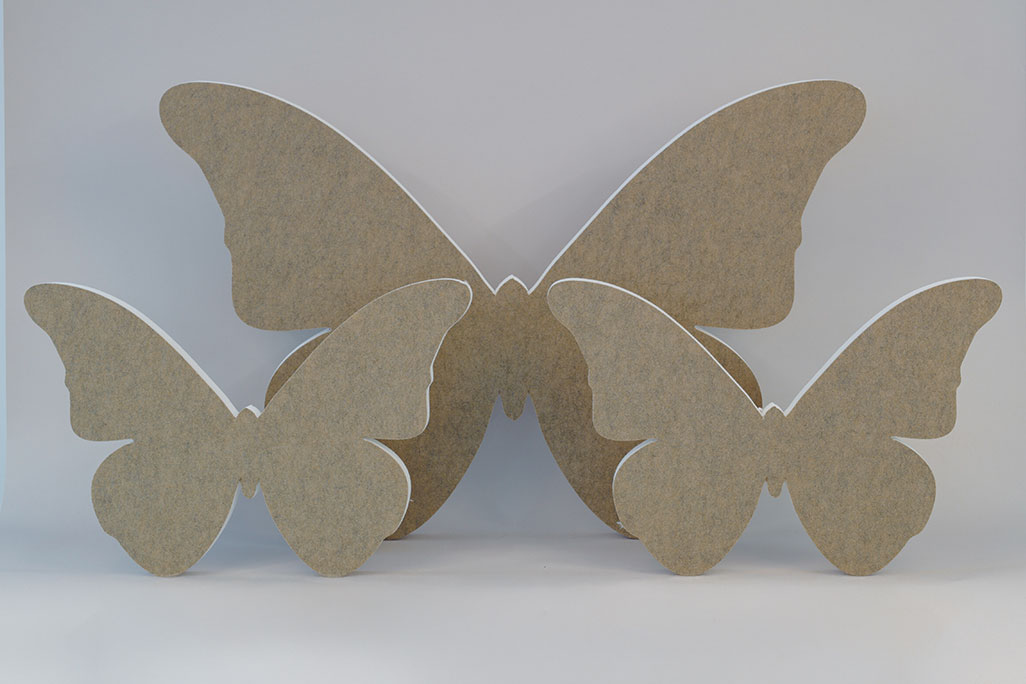Akustik-Wandabsorber, Schmetterling, Beige, dekorativ, soni ELEMENT