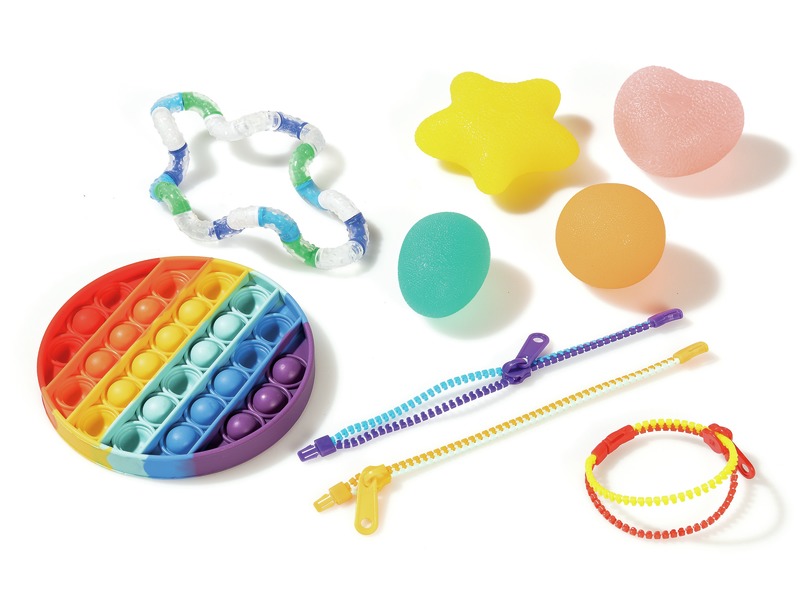 Fidget-Set mit Pop-it, Tangle und Sensorikbällen, 9-teilig, ab 5 Jahren