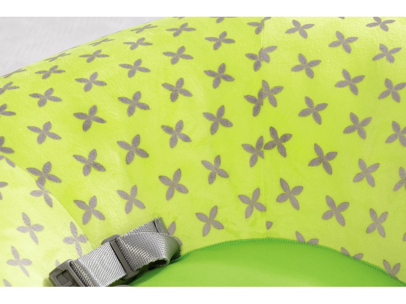 Babykissen Kuschelnest mit Gurt und Samtbezug, Ø 65 cm, ab 0 Jahren, elfenbein