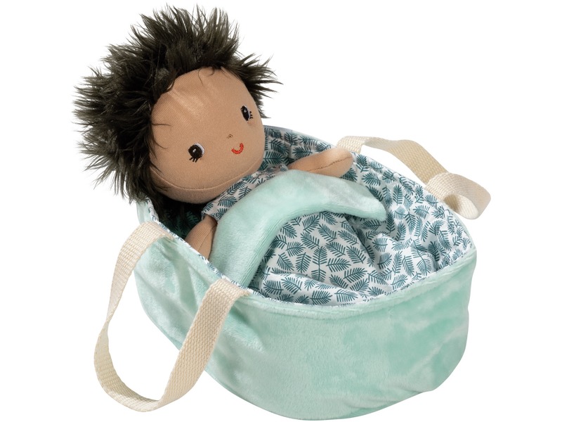 Babypuppe Ari mit Tragetasche und Decke aus Stoff, ab 1 Jahr