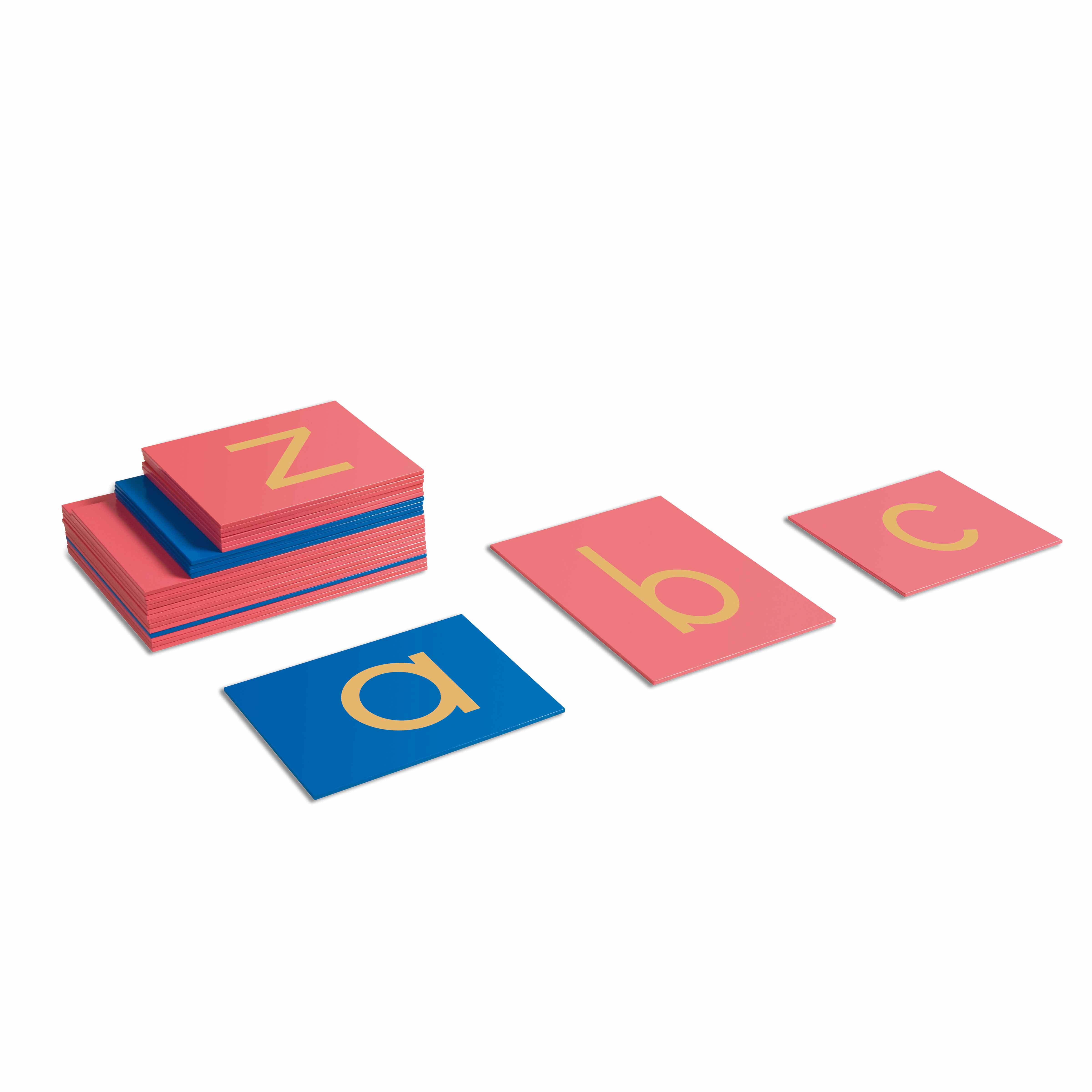 Sandpapierkleinbuchstaben: Druckschrift (englisch) - Montessori Sprache