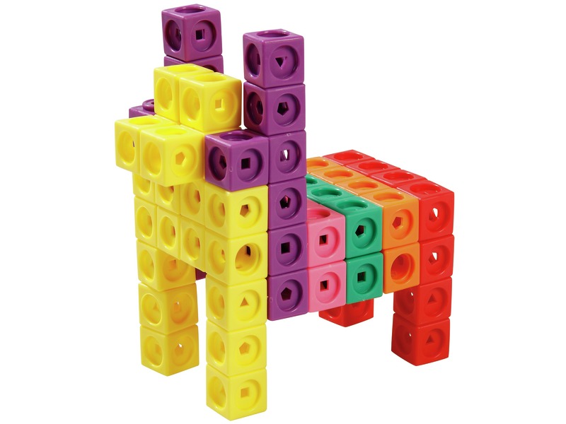 Rechenset MathLink Steckwürfel, 200 Würfel und 20 Modelle, ab 5 Jahren