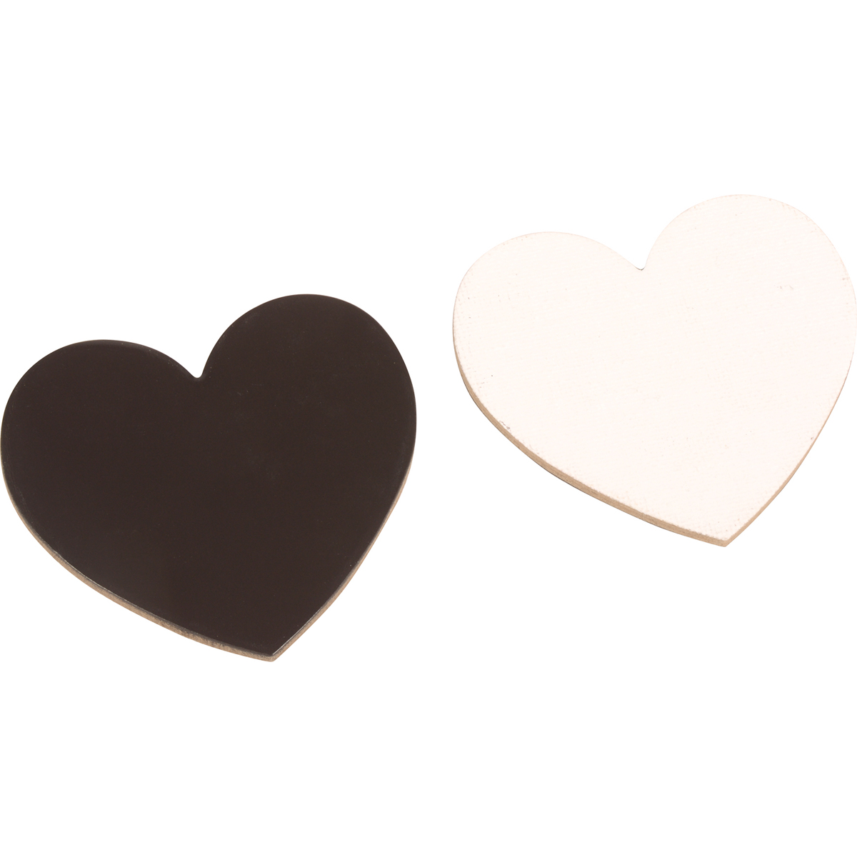 Magnet Leinwandherzen klein 12er Set 7,5 x 7,5 x 0,3 cm, magnetische Herzen