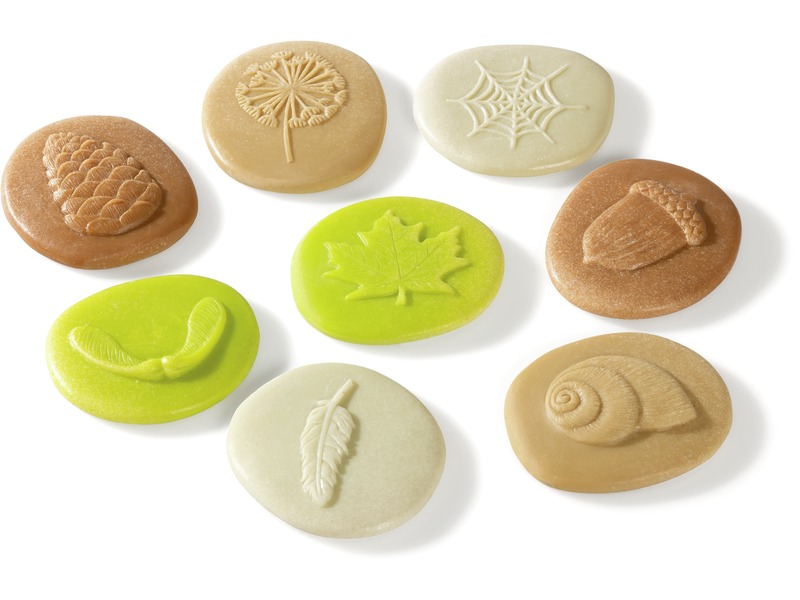 Taststeine Natur mit Naturmotiven zum Tasten und Erzählen, 8 Stück, ab 2 Jahren