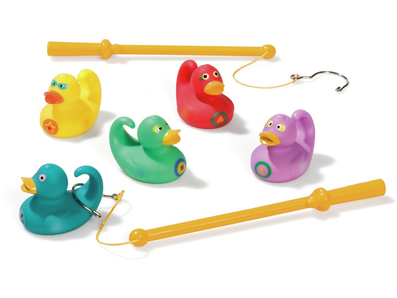 Angelspiel Enten mit 2 Angelruten und 5 Enten, ab 2 Jahren