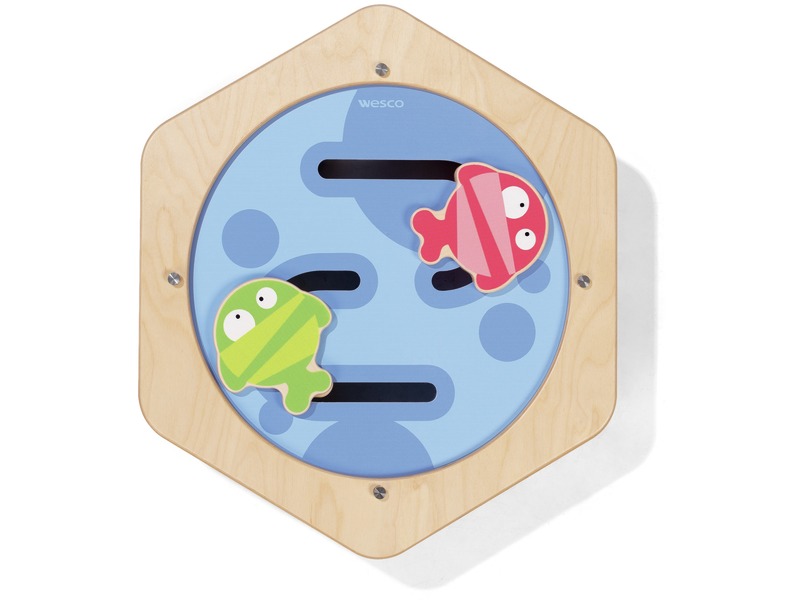 Aktivitätentafel Wabe Fische für Auge-Hand-Koordination, ab 18 Monaten