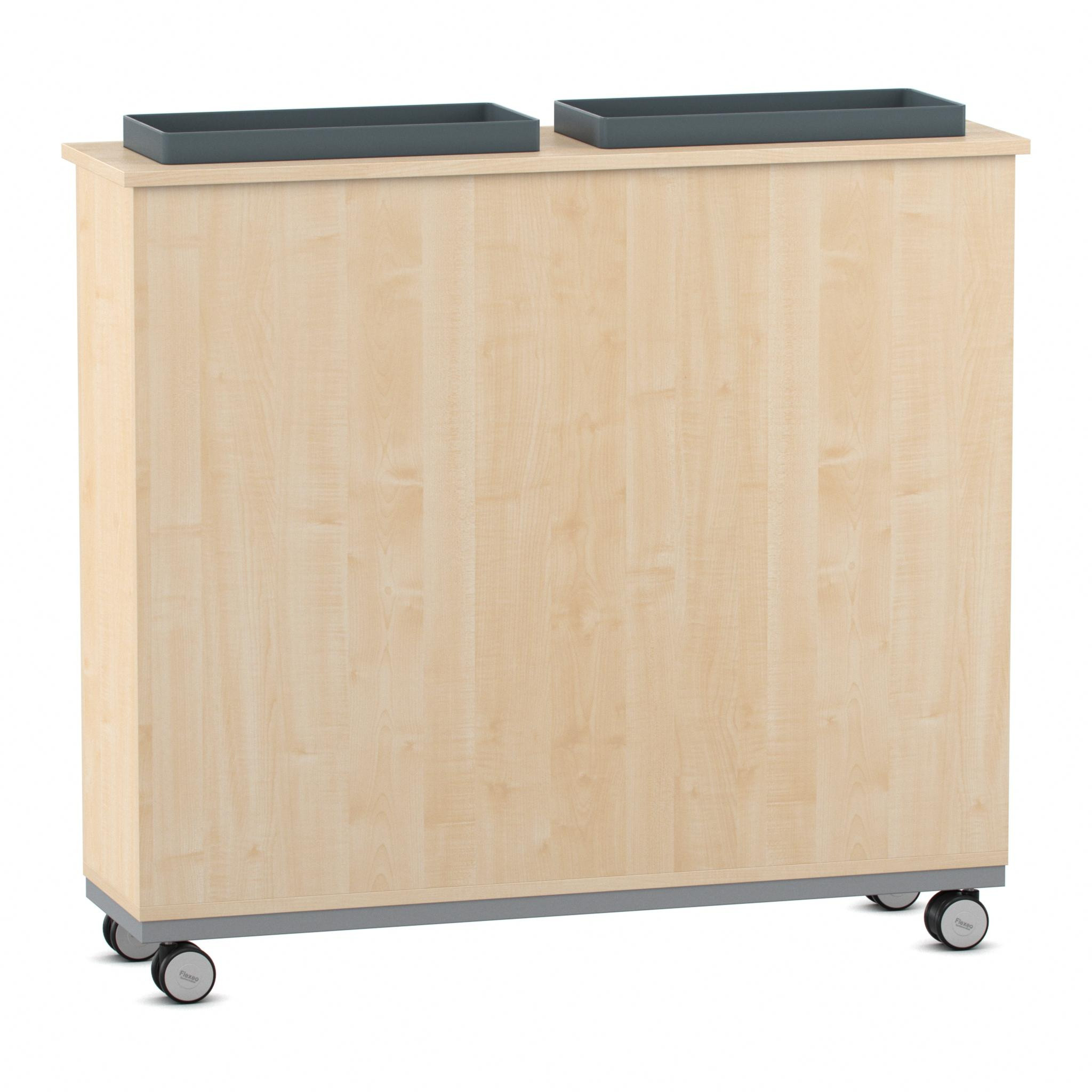 Flexeo® Raumteiler Blumenwagen, Ahorn honig, HxBxT: 106,5 x 120 x 33 cm