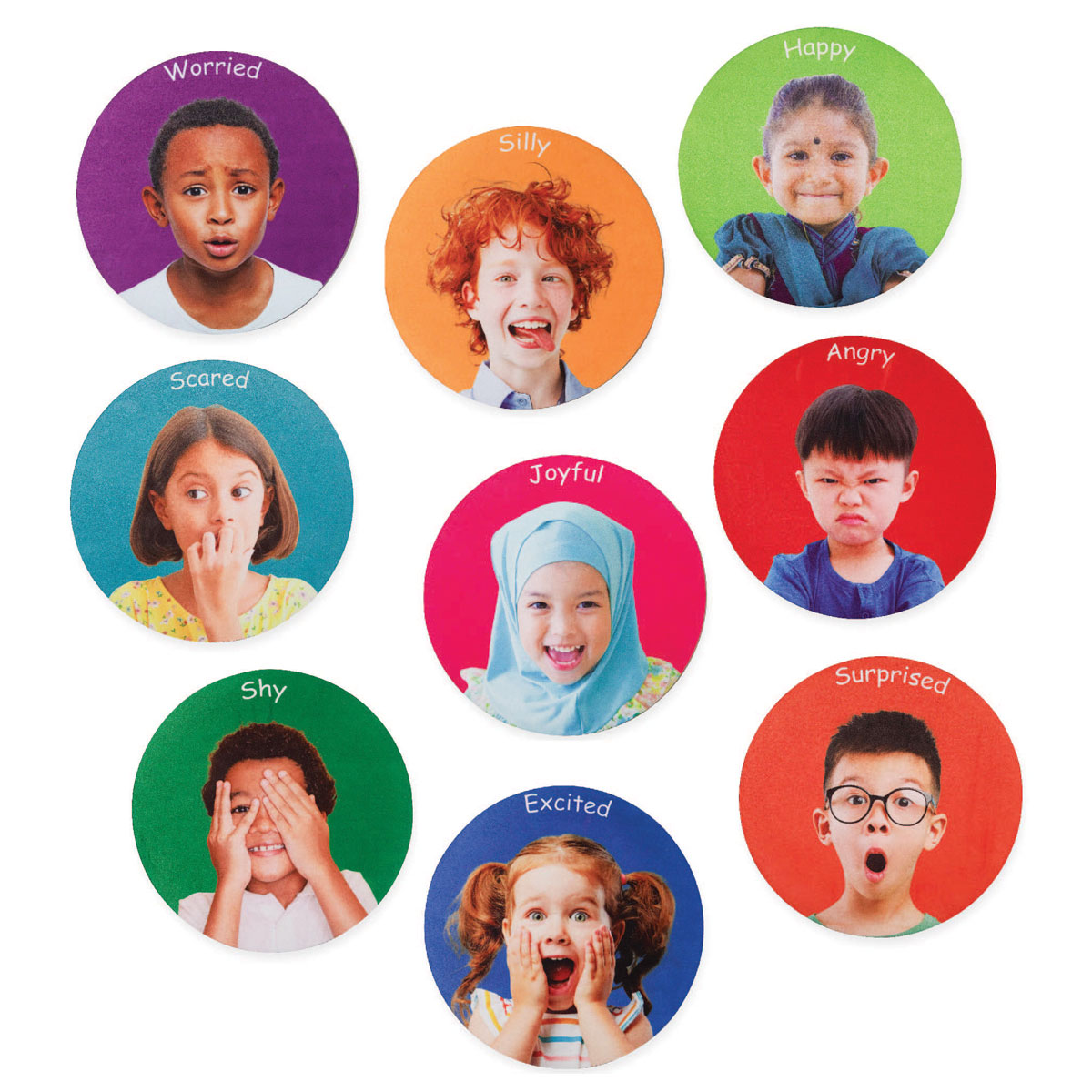 Teppichfliesen, Emotionen, englisch, 10-teilig