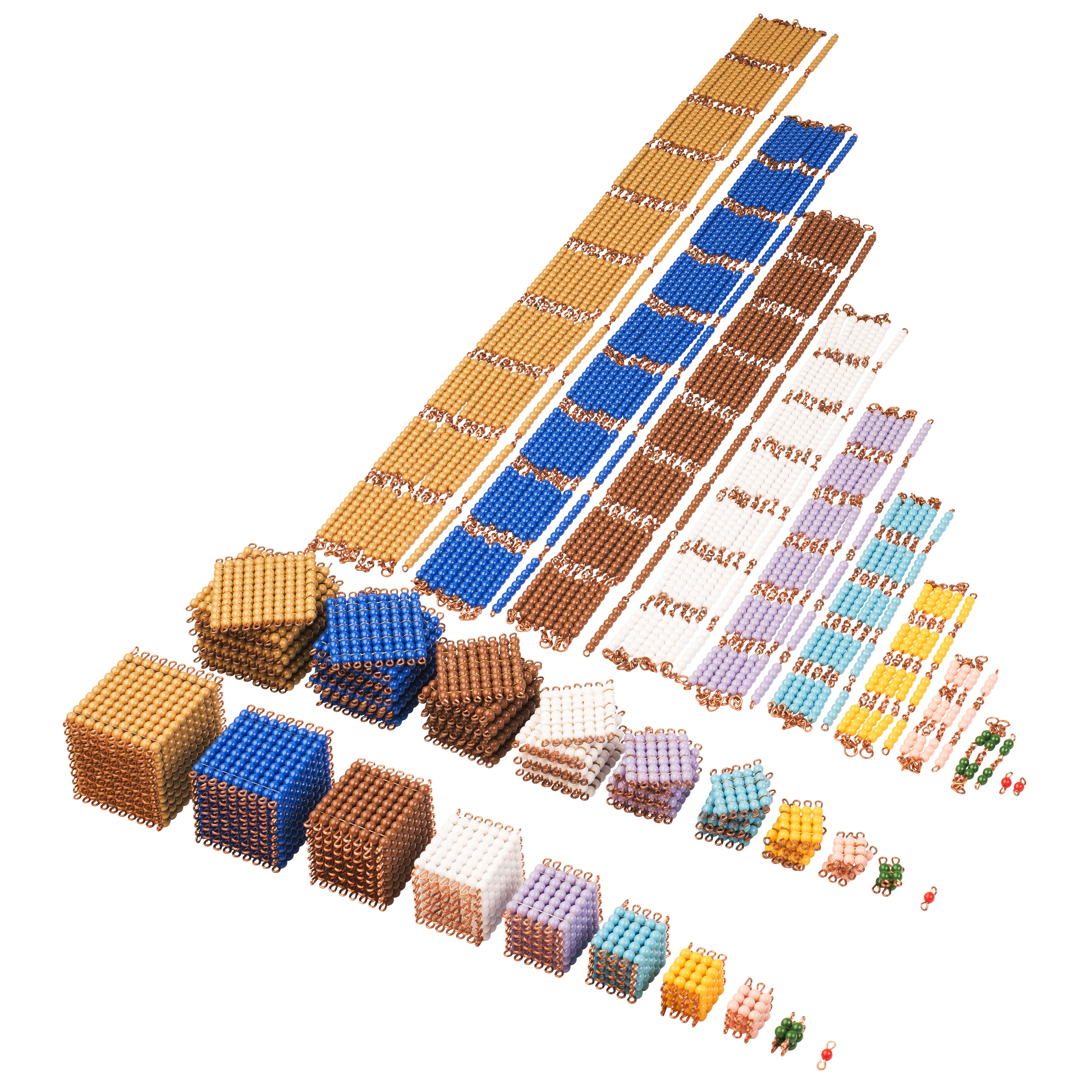 Perlenmaterial Kompletter Satz: Lose Perlen (Kunststoff) - Montessori Mathematik