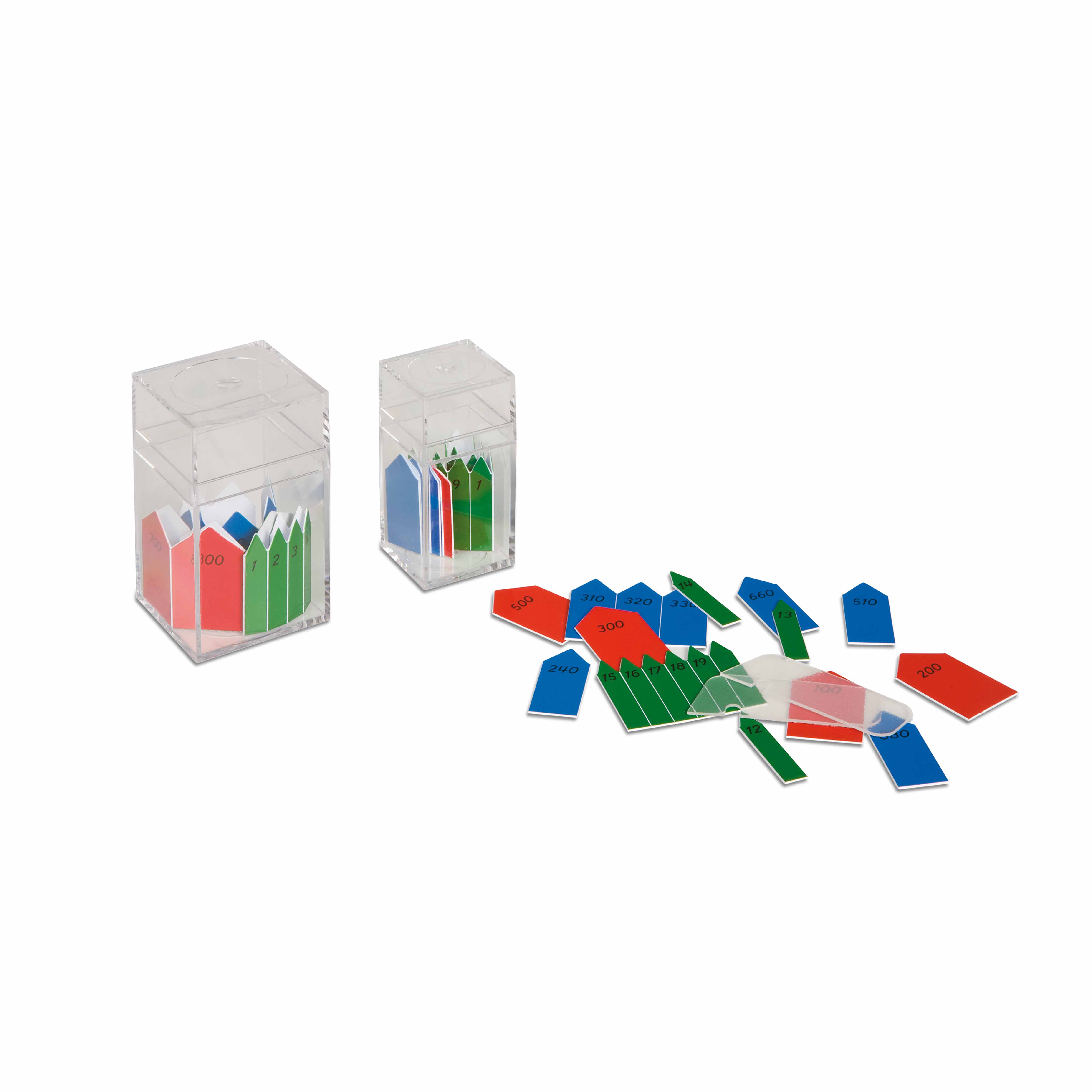 Pfeile für die Hunderter- und Tausenderkette - Montessori Mathematik